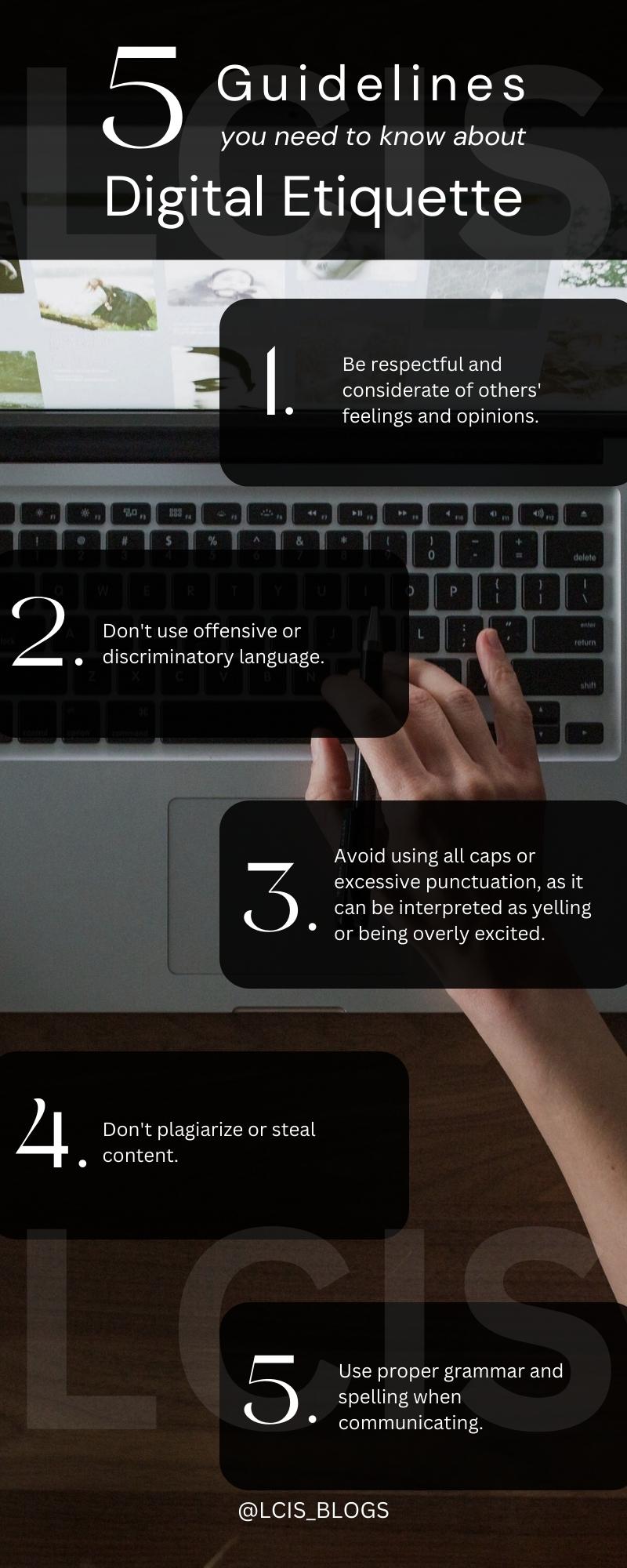 5 Guidelines you need to know about Digital Etiquette