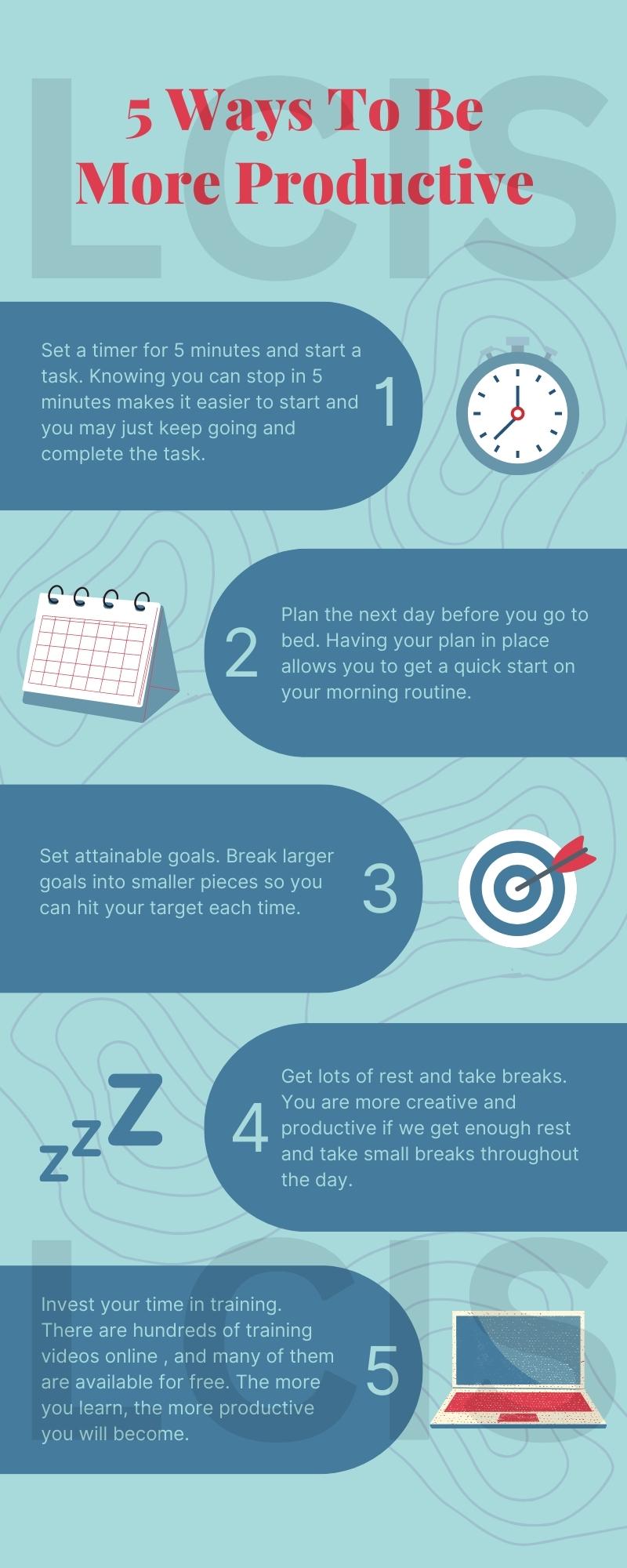 5 Ways To Be
More Productive